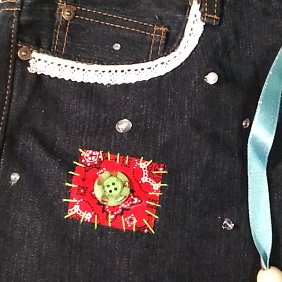 Blue jean bag. - Picture 2 of 6